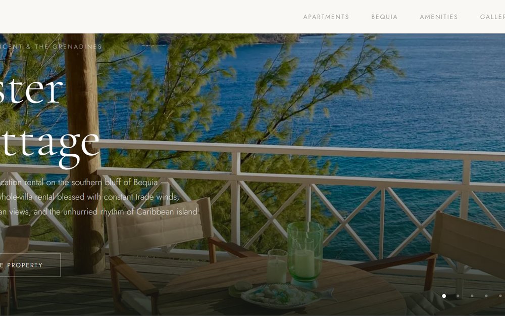 Easter Cottage website homepage
