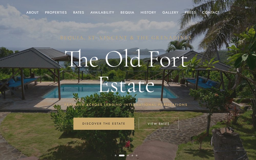 The Old Fort Estate website homepage